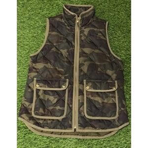 J. Crew Camouflage Quilted Vest